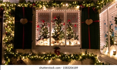 A Window With Beautiful Christmas Decoration