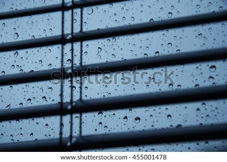 Window blinds rain