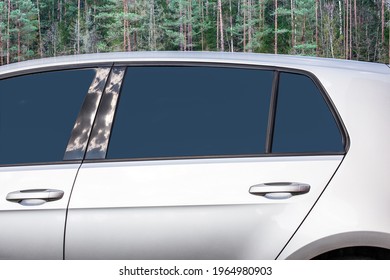 Window Car Mockup Places For Your Design, Car Decal Mock Up