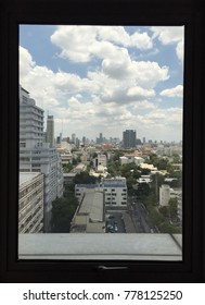 window in the city Backgrounds 