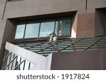 window cleaner at work