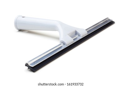 Window cleanser tool from plastic with rubber for glass cleaning.