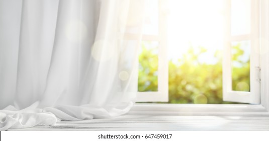 Window With Curtain,interiors Background