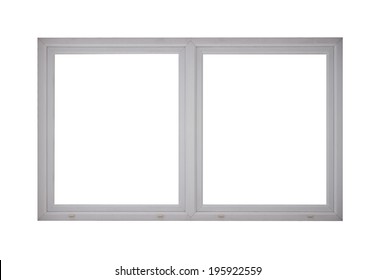 Window Frame Isolated On White. 