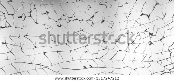 window glass or car windshield broken or crack\
and tempered or safety glass for interior or exterior architecture\
design for wall or texture background and wallpaper on wide screen\
or panorama