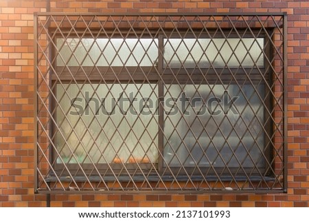 Window guard with metal security sheild thief breaking protection and decoration.
