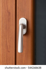 Window Handle Silver Satin With Faux Wood Frame