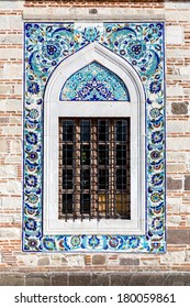 Window Of The Konak Camii Mosque In The Central Square Of Izmir (Turkey) 