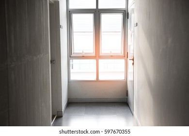 Window light with both side wall.Abstract Interior Background
