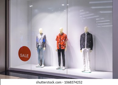 Window Of Luxury Clothing Store