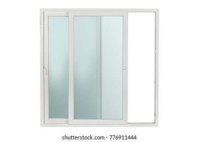 window made of PVC isolated on white