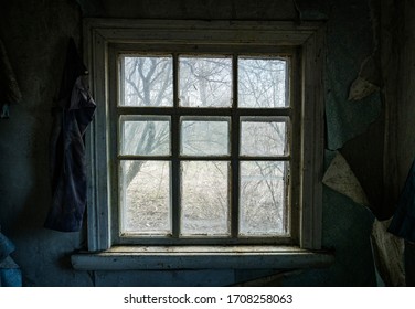Window in an old abandoned house