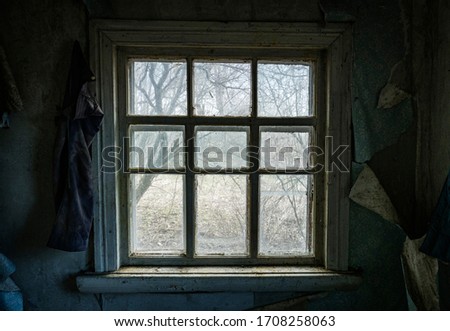 Window in an old abandoned house