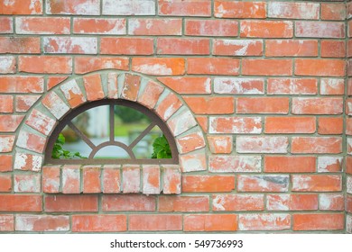 Window On The Brick Wall In The Garden