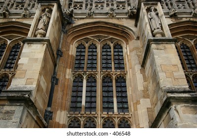 Window On St. Georges Chapel, Windsor Castle, England.