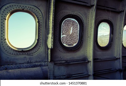 Window of plane wreck, Inside