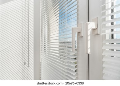 Window. PVC Plastic. Louver Blinds.