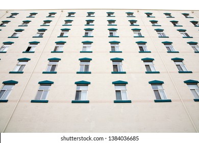 A window in a repetitive pattern.