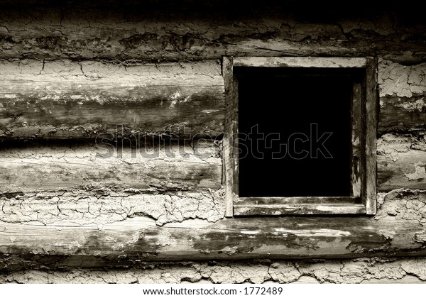 Window Rustic Log Cabin Period Correct Stock Photo Edit Now 1772489