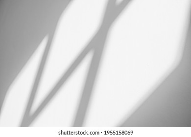 Window Shadow Abstract Blur Background With Light Reflection And Grey Shadow From Window On White Wall, Dark Gray And Sunshine Diagonal Geometric Effect Overlay For Backdrop And Mockup Design