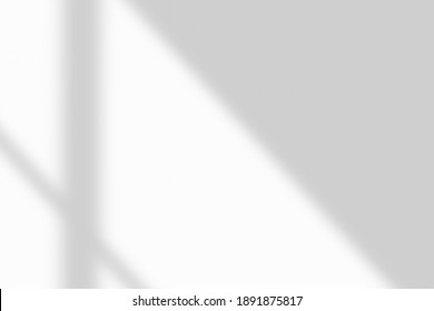 Window Shadow Drop On White Wall Background