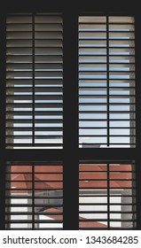 Window shutters closeup