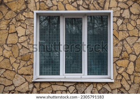 window stone wall texture background