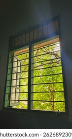 window , sun rays, window refelection , 
