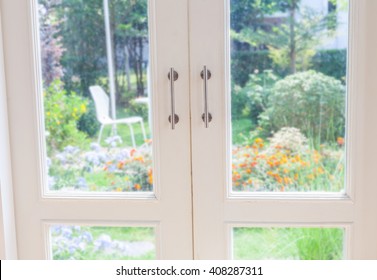 Window with a view of the garden