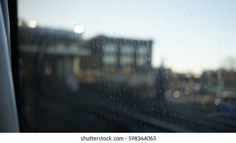 Window View of Train Station