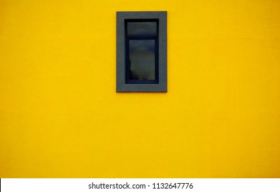 Window In The Wall Background Wallpaper Texture Colorful Yellow Minimalism Architecture Closeup Building Tone Minimal Abstract Art