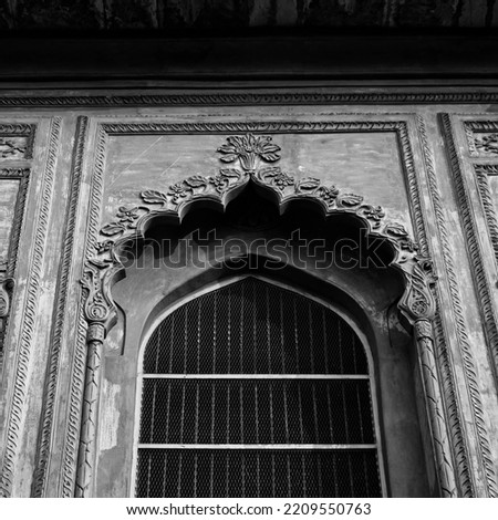 Windows archways of mughal era.