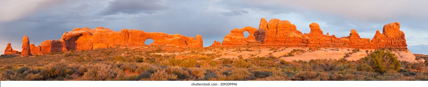 The Windows Area In Arches National Park, Utah. 