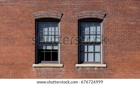 Windows in Brick Wall
