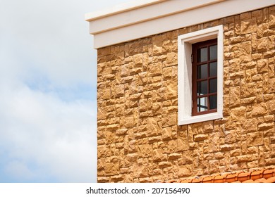 The windows of the building