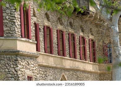 windows of Janohrad Lednice village