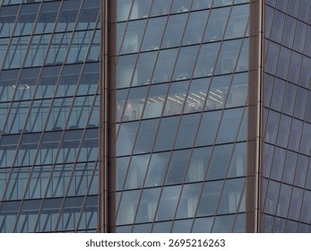 Windows of Lakhta Center multifunctional complex is the central office of Gazprom on the shores of the Gulf of Finland in the Primorsky District of St. Petersburg