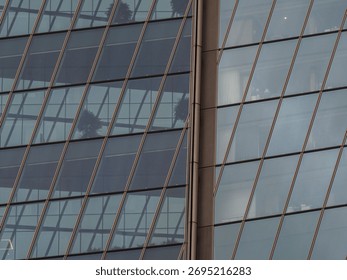 Windows of Lakhta Center multifunctional complex is the central office of Gazprom on the shores of the Gulf of Finland in the Primorsky District of St. Petersburg