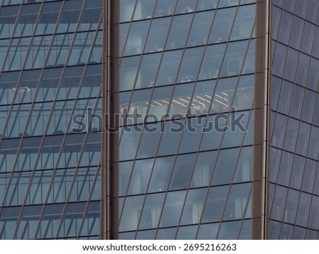 Windows of Lakhta Center multifunctional complex is the central office of Gazprom on the shores of the Gulf of Finland in the Primorsky District of St. Petersburg