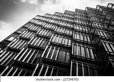 Windows On Building, Black And White