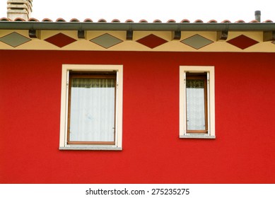Windows or a single family home at Lugano on Switzerland