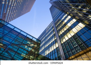 Windows of Skyscraper office building in London City 