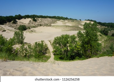 A Winds Off In The Distance Away From Lake Michigan At Warren Dunes State Park, MI.