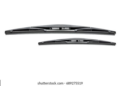 Windshield Wipers For Cars Isolated On A White Background.