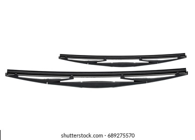 Windshield Wipers For Cars Isolated On A White Background.