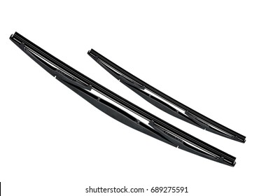 Windshield Wipers For Cars Isolated On A White Background.