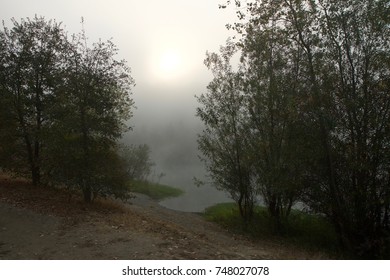 Windsor, California - RiverFront Regional Park Morning Rain, Lake, Russian River.
