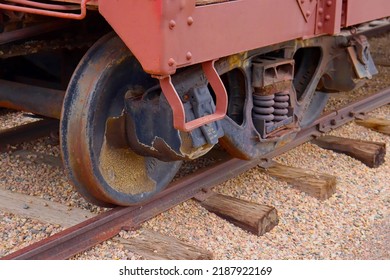 Windsor, Colorado August 1, 2020 Rusted Wheels Of A Train Car