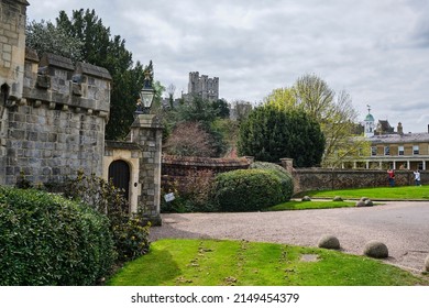 Windsor, London, England - April 14 2022: Windsor Royal Castle, Exterior Wall