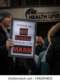 Windsor, Ont  Canada - November 20 2020: City Protests Gain Momentum As Lockdowns Brew Unrest